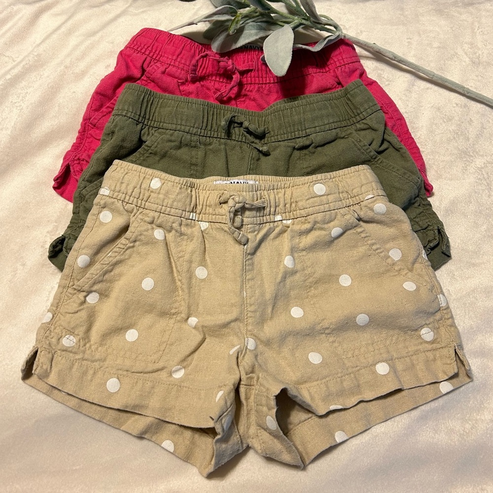 Old Navy Linen-Blend Drawstring Shorts - Lot of 3